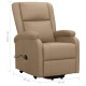 Fotoliu cu ridicare pe verticală, cappuccino, piele ecologică