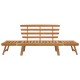 Bancă de grădină 2-în-1, 190 cm, lemn masiv de acacia
