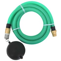 Furtun de aspirație cu racorduri din alamă, verde 1,1" 10 m pvc