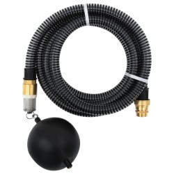 Furtun de aspirație cu racorduri din alamă, negru 1,1" 5 m, pvc