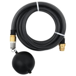 Furtun de aspirație cu racorduri din alamă, negru 1,1" 20 m pvc