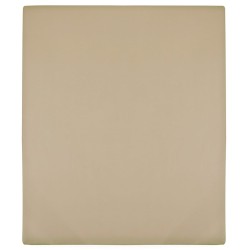 Cearșaf de pat cu elastic, 2 buc, gri taupe, 160x200 cm bumbac