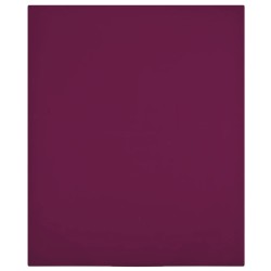 Cearșaf de pat cu elastic, 2 buc, bordo, 100x200 cm, bumbac