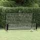 Poartă de fotbal de ricoșeu 2-în-1, 202x104x120 cm, oțel