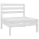 Set mobilier de grădină, 6 piese, alb, lemn masiv de pin Set mobilier de grădină, 6 piese, alb, lemn masiv de pin