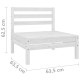 Set mobilier de grădină, 6 piese, alb, lemn masiv de pin Set mobilier de grădină, 6 piese, alb, lemn masiv de pin
