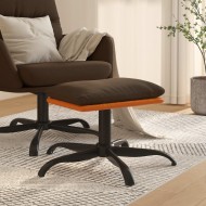 Taburet, maro, 60x60x36 cm, textil și piele ecologică