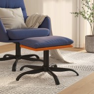 Taburet, albastru, 60x60x36 cm, material textil și piele eco