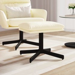 Taburet, crem, 60x60x36 cm, piele ecologică