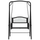 Bancă balansoar, negru, 124 cm, oțel Bancă balansoar, negru, 124 cm, oțel