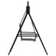 Bancă balansoar, negru, 124 cm, oțel Bancă balansoar, negru, 124 cm, oțel