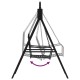 Bancă balansoar, negru, 124 cm, oțel Bancă balansoar, negru, 124 cm, oțel