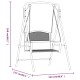 Bancă balansoar, negru, 124 cm, oțel Bancă balansoar, negru, 124 cm, oțel