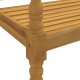 Bancă batavia cu pernă bej, 150 cm, lemn masiv de tec Bancă batavia cu pernă bej, 150 cm, lemn masiv de tec