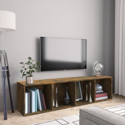 Bibliotecă/dulap tv stejar fumuriu 143x30x36cm lemn prelucrat