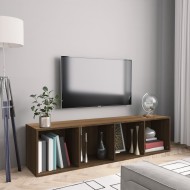 Bibliotecă/dulap tv stejar maro 143x30x36 cm lemn prelucrat