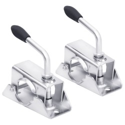 Cleme roată de manevră, 2 buc., 13,5x6,5x14 cm, oțel galvanizat