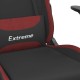 Scaun de gaming cu masaj, negru și roșu, material textil
