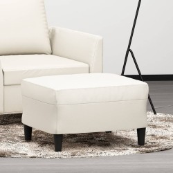 Taburet, crem, 60x50x41 cm, piele ecologică