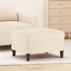 Taburet, crem, 60x50x41 cm, catifea