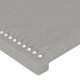 Tăblie de pat cu aripioare gri deschis 93x23x78/88 cm textil