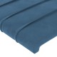 Tăblie de pat cu led, albastru închis, 203x16x118/128cm catifea Tăblie de pat cu led, albastru închis, 203x16x118/128cm catifea