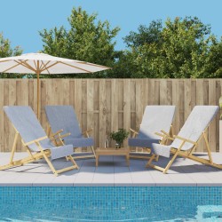 Prosoape de plajă, 4 buc., gri, 60x135 cm, textil 400 gsm