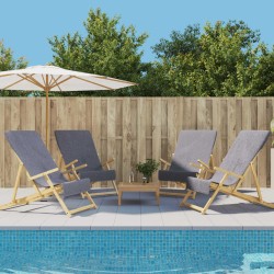 Prosoape de plajă, 4 buc., antracit, 60x135 cm, textil 400 gsm