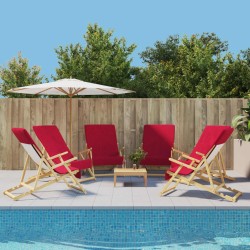 Prosoape de plajă, 6 buc., vișiniu, 60x135 cm, textil, 400 gsm