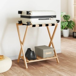 Suport pentru bagaje, 68x38x58 cm, bambus