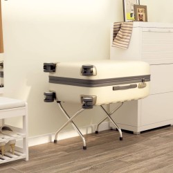 Suport bagaje cu spătar, argintiu, 56x39x52cm