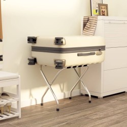 Suport pentru bagaje, negru și argintiu, 56x40x49 cm