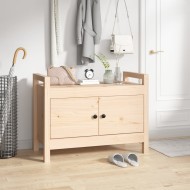 Bancă de hol, 80x40x60 cm, lemn masiv pin