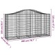 Coș gabion arcuit 200x50x100/120 cm fier galvanizat