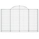Coș gabion arcuit 200x30x120/140 cm fier galvanizat