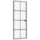 Ușă de interior negru 76x201,5 cm sticlă securiz./aluminiu slim