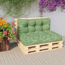 Perne de paleți, 2 buc., model cu frunze, textil