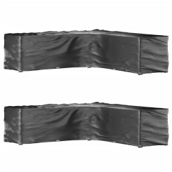 Husă mobilier de grădină formă în l, 20 ocheți, 300x300x90 cm