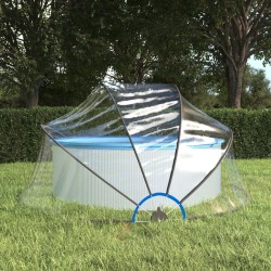Cupolă pentru piscină, 315x158 cm, pvc, rotund