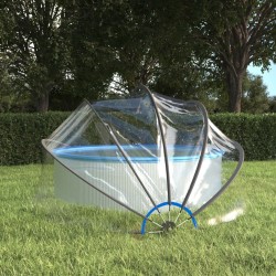 Cupolă pentru piscină, 376x188 cm, pvc, rotund
