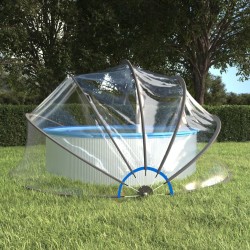 Cupolă pentru piscină, 467x234 cm, pvc, rotund