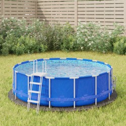 Acoperire geotextil piscină, gri deschis, ø244 cm, poliester