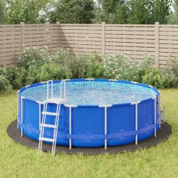 Acoperire geotextil piscină, gri deschis, ø428 cm, poliester