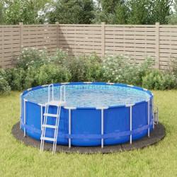 Acoperire geotextil piscină, gri deschis, ø396 cm, poliester