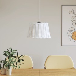 Abajur lustră, alb, ø45 x 28 cm, răchită
