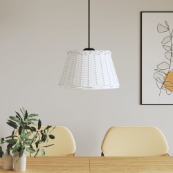 Abajur lustră, alb, ø50x30 cm, răchită