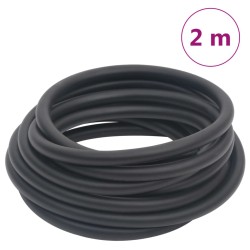 Furtun de aer hibrid, negru, 2 m, cauciuc și pvc