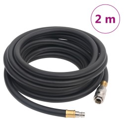 Furtun de aer hibrid, negru, 2 m, cauciuc și pvc