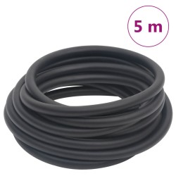 Furtun de aer hibrid, negru, 0,6", 5 m, cauciuc și pvc