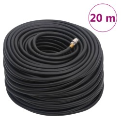 Furtun de aer hibrid, negru, 0,6", 20 m, cauciuc și pvc